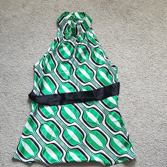Boggs green with black sash sleeveless shi… - Picture 1 of 5